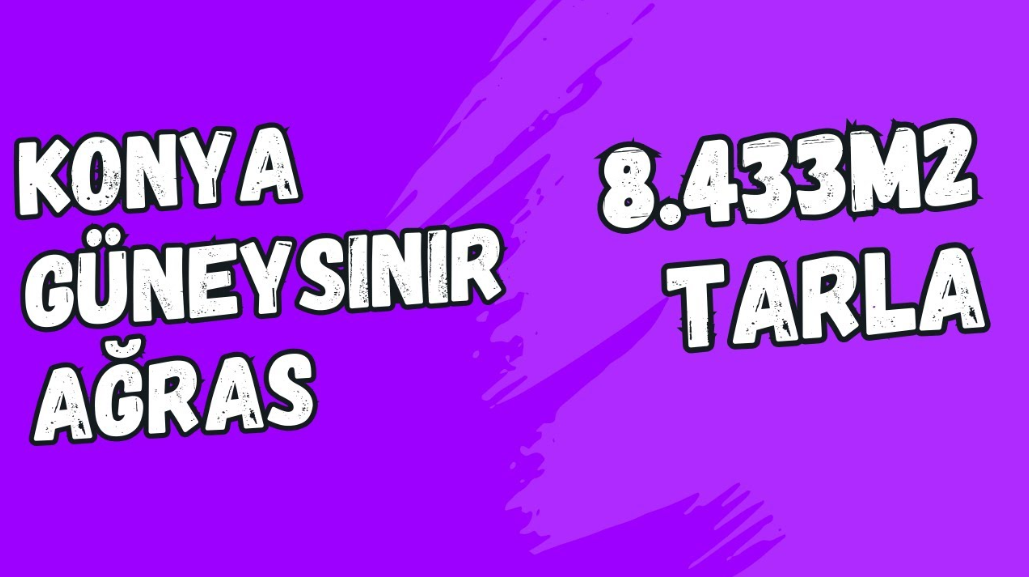 KONYA GÜNEYSINIR AĞRAS  KÖYÜNDE 8.433  M² TARLA  SATILIKTIR - KONYA GÜNEYSINIR fotoğraf 9
